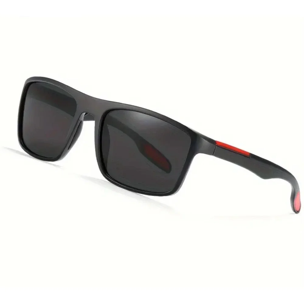 Men's Sport‎ Sunglasses Black Frame Red Accent Driving Fishing Golf Driving Run